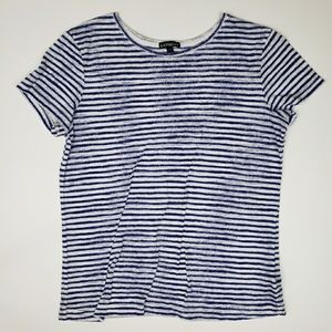 Express Blue White Stripe Tee size Large 5/$25
